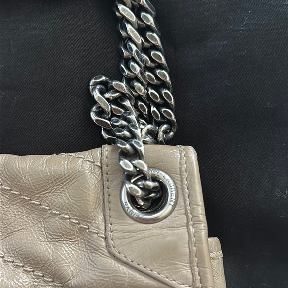 YSL Tan Shoulder Bag with Chain Strap - Picture 6 of 15